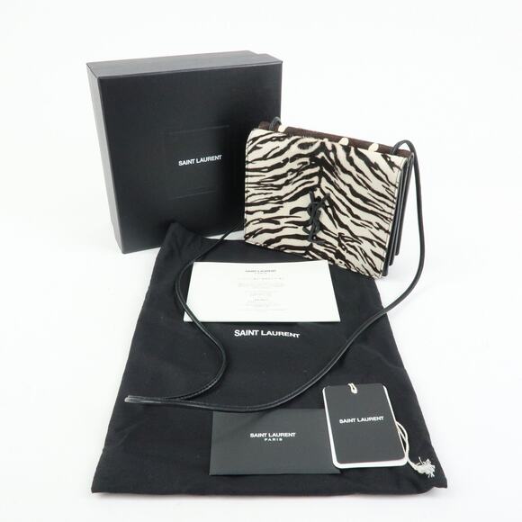Saint Laurent Cassandra Calfhair Double Flap Bag - Picture 3 of 16